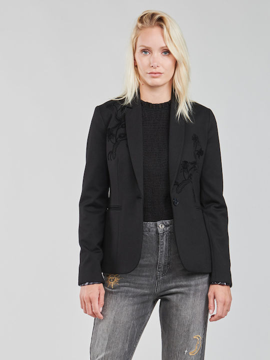 Desigual Paris Women's Waisted Blazer Black