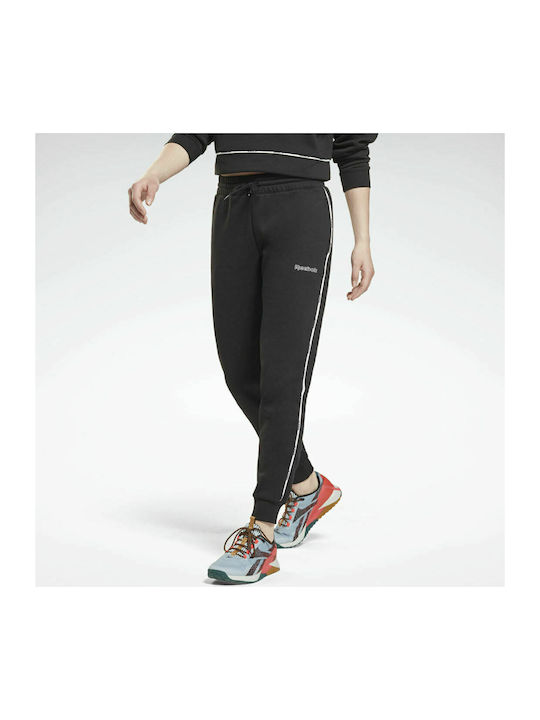 Reebok Piping Damen-Sweatpants Jogger Schwarz