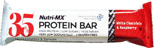 Nutri-MX Μπάρα με 35% Πρωτεΐνη & Γεύση White Chocolate Raspberry 80gr