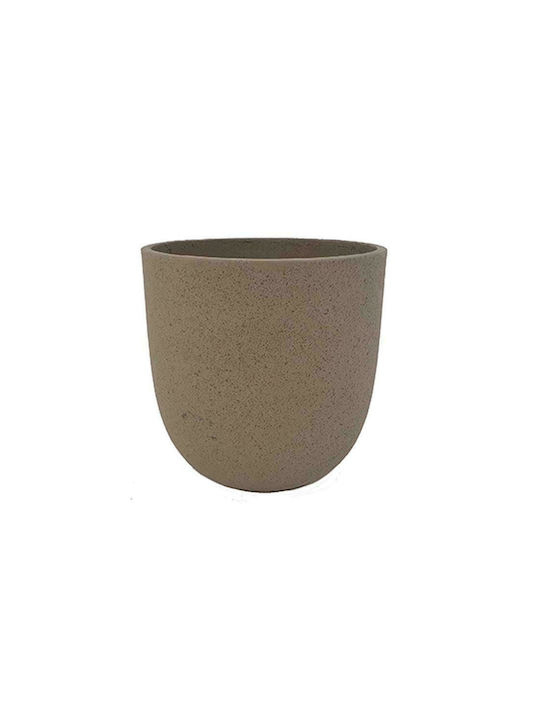 Plastona Cement Flower Pot 23x23cm in Brown Color 00.03.35528