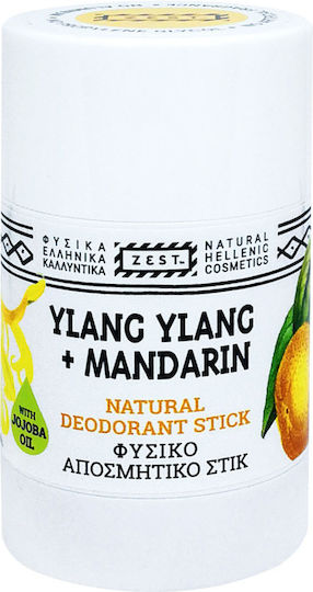 Zest Cosmetics Natural Deodorant Ylang Ylang Stick Aluminium Free 60ml
