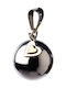 Babylonia Pregnancy Charm in Silver with Black Personalization