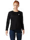 Damen Bluse Langärmelig Schwarz