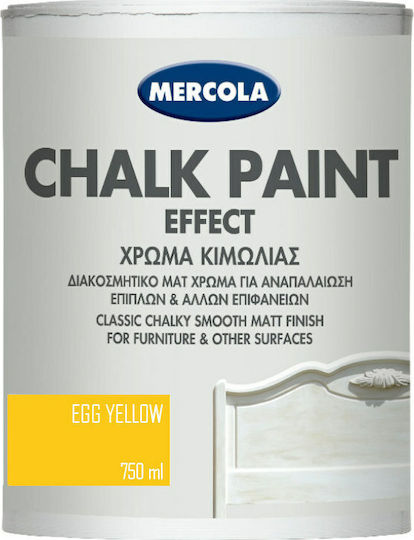 Mercola Chalk Paint Effect Colour Chalk Yellow 750ml 3589