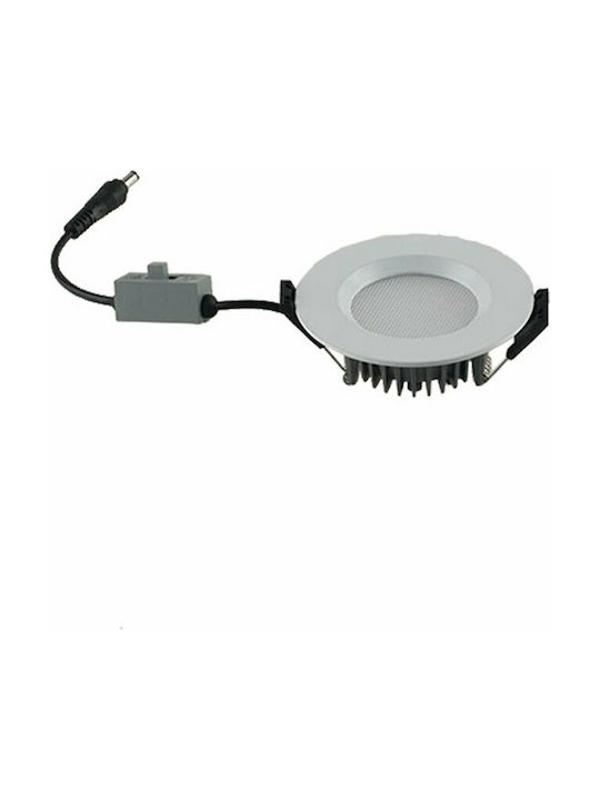 Fan Europe Tron7 Round Metallic Ceiling Spot with Built-in LED and Warm to Cool White Light White 9.5x9.5cm