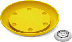 Plastona 930 Round Plate Pot Wheeled Yellow 30x30cm