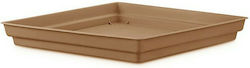 Plastona 10.01.0008 Square Plate Pot Brown 26x26cm