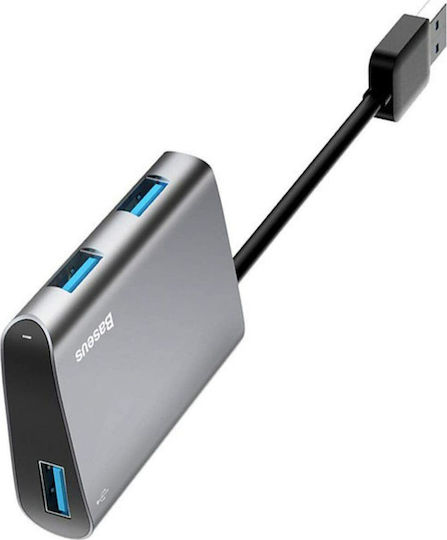Baseus Enjoyment Series Hub 3 Θυρών USB 3.0 Γκρι