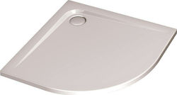 Ideal Standard Semicircular Acrylic Shower White Doccia 80x80x4cm