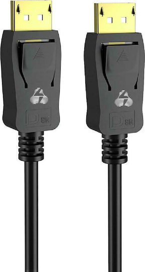 Powertech Cable DisplayPort male - DisplayPort male 3m Μαύρο (CAB-DP051)