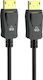 Powertech Cable DisplayPort male - DisplayPort male 1.5m Μαύρο (CAB-DP050)
