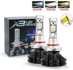 Lamps Car & Motorcycle H7 LED 3000K Warm White 9-32V 50W 2pcs