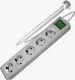 Elvhx 3345.1,5 Power Strip 5 Positions with Switch and Cable 1.5m