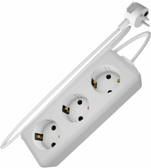 Elvhx 3333.1,5 Steckdosenleiste 3 Positionen mit Kabel 1.5m