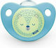 Nuk Orthodontic Pacifier Silicone Night & Day Hedgehog Blue Night with Case for 0-6 months 1pcs