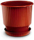Atmosphera Ionian Round Plastic Flower Pot Red 50x50x49cm