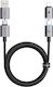 Mcdodo Cablu USB Braided Magnetic La Lightning Și Type-C Negru 1.2m CC-6560