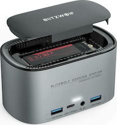BlitzWolf BW-TH12 Docking Station with PD Ethernet Silver