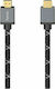 HAMA Cablu Braided Ultra High Speed HDMI 2.1 Ultra High Speed 48Gbps 4K 120Hz HDR VRR HDMI De Sex Masculin - HDMI De Sex Masculin 1m Negru