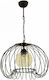 Klikareto Demet Pendant Light Black Grid with Socket E27 37x65cm