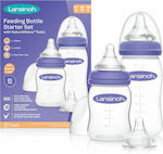 Lansinoh Plastic Bottle Set Starter Set with Silicone Nipple for 3+ months 240ml 2pcs