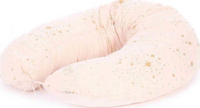 Nobodinoz Nursing Pillow Gold Stella Dream Pink 170cm