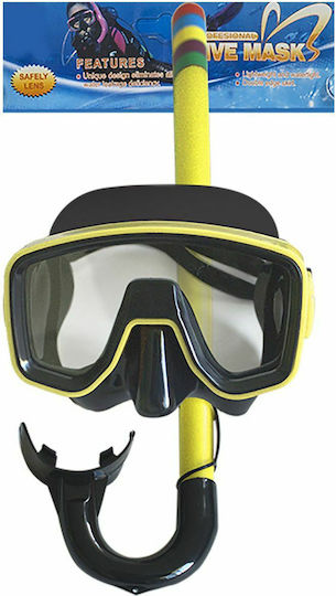 Summertiempo Kinder Gelbe Tauchmaske mit Schnorchel