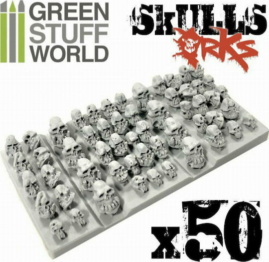 Green Stuff World Фигура Макет Resin ORK Skulls 50бр
