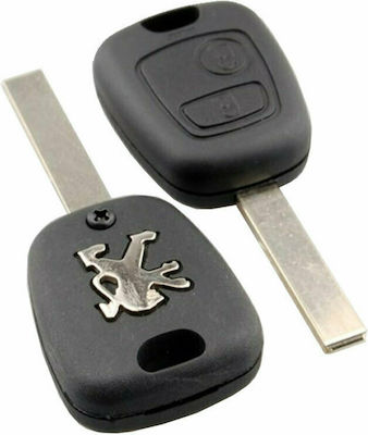 Carman Car Key Shell with Blade with 2 Buttons for Peugeot 307