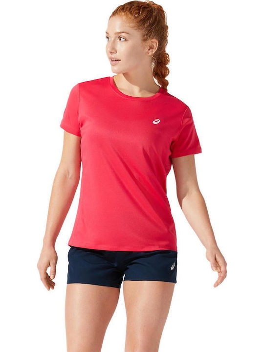 ASICS Core Γυναικείο T-shirt Πορφυρό Κόκκινο