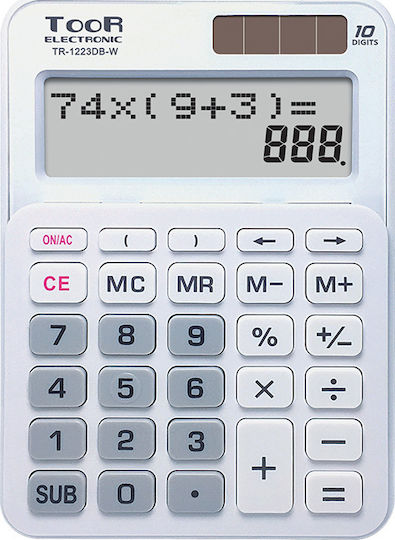 TooR Toor TR-1223DB Calculator 10 Cifre în Culoarea Alb 1buc
