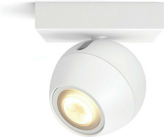 Philips Buckram Einzel Spot mit Fassung GU10 in Weiß Farbe