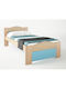 Wave Kids Bed Classic Single Light Blue for Mattress 90x190cm