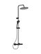 Ideal Standard Ceratherm T25 Adjustable Shower Column with Mixer 103-133cm Black