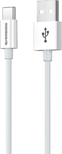 Riversong USB 2.0 Cable USB-C male - USB-A Λευκό 1.2m 13016801