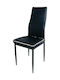 C-001 Dining Room Artificial Leather Chair Black 42x43x97cm 617-16-001