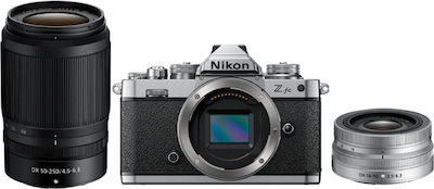 Nikon Aparat Foto Mirrorless Z Fc Crop Frame Kit (Z DX 16-50mm F3.5-6.3 VR + Z DX 50-250mm F4.5-6.3 VR) Argintiu