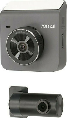70Mai A400 & RC09 Σετ Κάμερα DVR Αυτοκινήτου 1440P με Οθόνη 2" για Παρμπρίζ με Αυτοκόλλητο & Κάμερα Οπισθοπορείας Γκρι