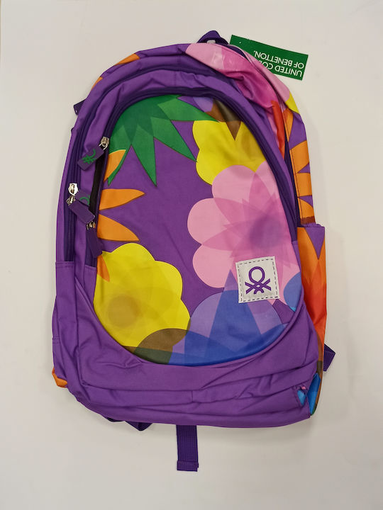 Benetton School Bag Backpack Elementary, Elementary in Purple color