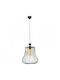 Klikareto Deren-L Pendant Light Black Grid with Socket E27 30cm