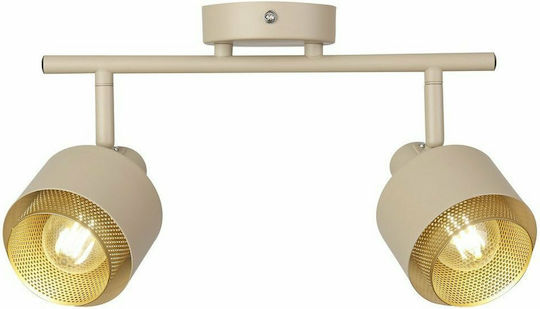 Rabalux Fedora Double Spot with Socket E14 in Gold Color