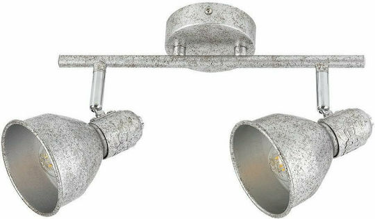 Rabalux Thelma Double Spot with Socket E14 in Silver Color