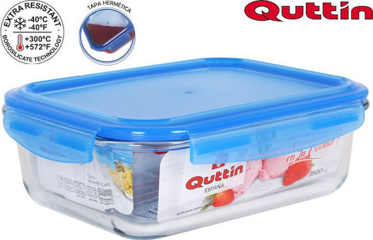 Quttin Lunchbox Glas Blau 1500ml 1Stück