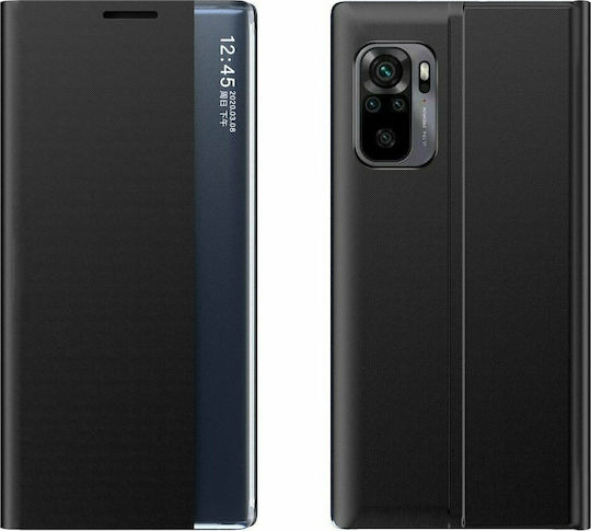 Hurtel Sleep Book Synthetic Leather Black (Redmi Note 10 / 10s / Poco M5s)
