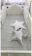 Baby Star Nori Borduri Pentru Pătuț Intern Alb 40x200cm