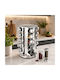 Keskor Glass Tabletop Rotating Spice Rack Silver 20pcs