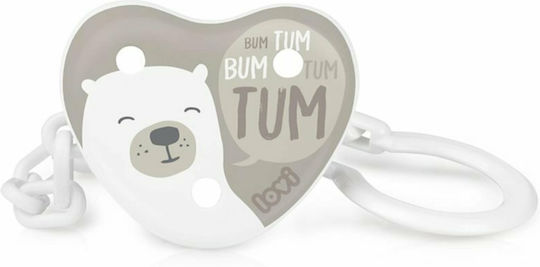 Lovi Baby Κλιπ Πιπίλας Buddy Bear από Πλαστικό Γκρι