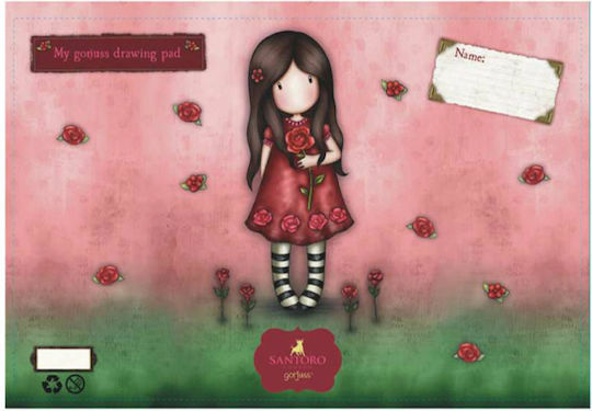 Santoro Μπλοκ Ζωγραφικής Gorjuss 2021 A Single Rose A4 21x29.7cm 40 Φύλλα