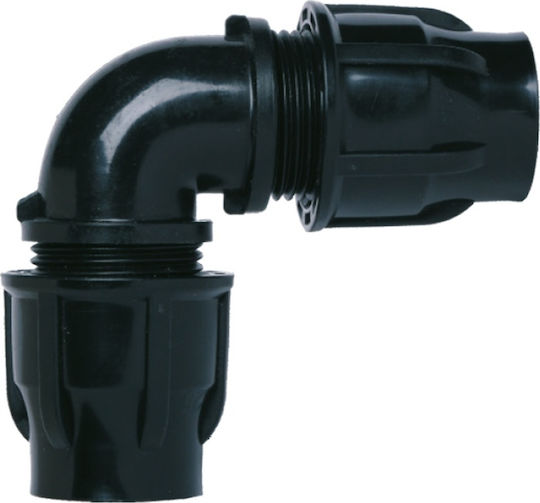 Agrodrip 11-1520-03 L Type Watering Pipe Connector Lock Type 16mm Black