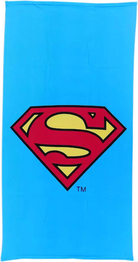 DC Superman Logo Kids Beach Towel Blue Superman 140x70cm